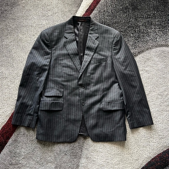 Michael Michael Kors Gray Pinstripe Wool Sportcoat - Picture 1 of 6